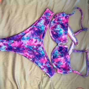 Vibrant Galaxy Bikini Shein